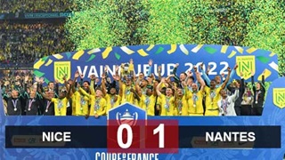 Thắng sít sao Nice, Nantes vô địch Cúp QG Pháp lần đầu tiên sau 21 năm