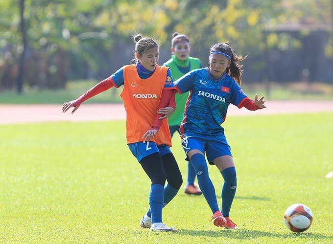 ĐT nữ Việt Nam tích cực tập luyện trước World Cup 2023 - Ảnh: VFF 