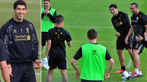 Xin lỗi HLV, Suarez tươi cười trở lại tập luyện ở Liverpool