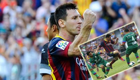VIDEO: Những pha "xâu kim" hay nhất của Messi
