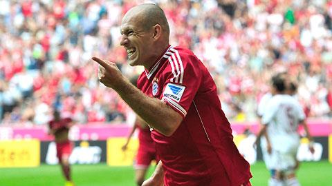 Robben áp đảo trong cuộc bầu chọn Cầu thủ xuất sắc nhất vòng 3 Bundesliga