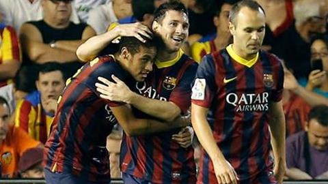 VIDEO: Messi phối hợp với Neymar như trong điện tử