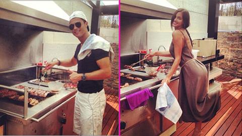 Ronaldo và bồ khoe ảnh làm tiệc barbecue