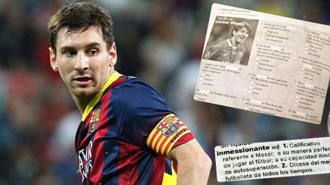 Messi được đưa vào từ điển và sách giáo khoa