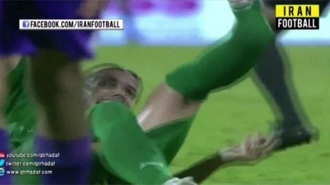 Chấn thương kinh hoàng của cầu thủ đội Al Ahli