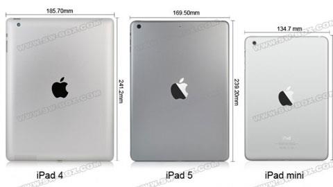 iPad 5 của Apple sẽ mỏng và nhẹ hơn iPad 4