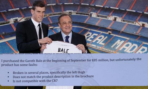 Thư Perez đòi lại tiền vì mua nhầm "hàng hớ" Gareth Bale