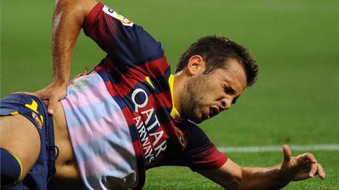 Barca: Alba lại chấn thương, tiếp tục ngồi ngoài thêm 6 tuần