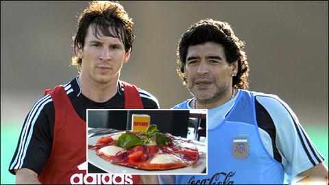 Bánh pizza mang tên Maradona-Messi