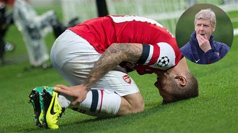 Arsenal căng thẳng vì chấn thương của Wilshere