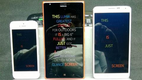 Nokia Lumia 1520 – smartphone đầu tiên dùng công nghệ hiển thị chủ động