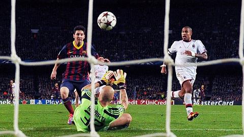 Barca 3-1 Milan: Messi "giải khát" bằng cú đúp