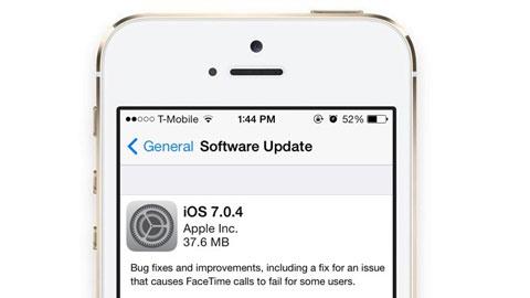 iOS 7.0.4 – bản cập nhật sửa lỗi FaceTime