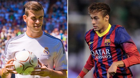 Neymar vs Bale: Phép so sánh mới giữa Barca và Real