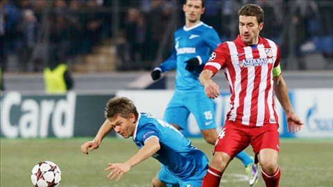 Zenit 1-1 Atletico Madrid: Zenit tự bắn vào chân