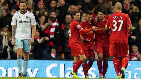 Liverpool 4-1 West Ham: Lữ đoàn đỏ lên ngôi nhì