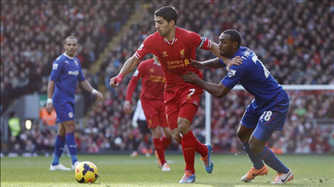 Liverpool 3-1 Cardiff City: Suarez tiếp tục bùng nổ