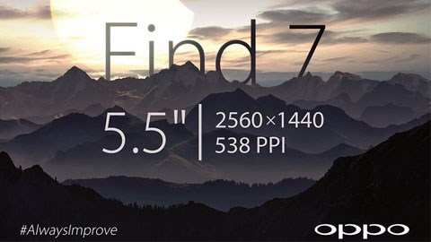 Oppo Find 7 – smartphone đầu tiên dùng chip Snapdragon 805