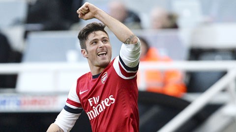 Arsenal: Giroud chấm dứt 499 phút tịt ngòi