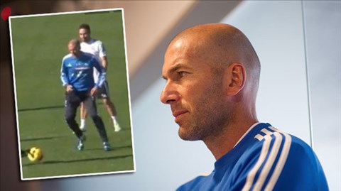 Huyền thoại Zidane lại trổ tài trên sân tập