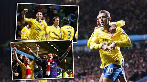 Aston Villa 1-2 Arsenal: Pháo thủ trở lại ngôi đầu