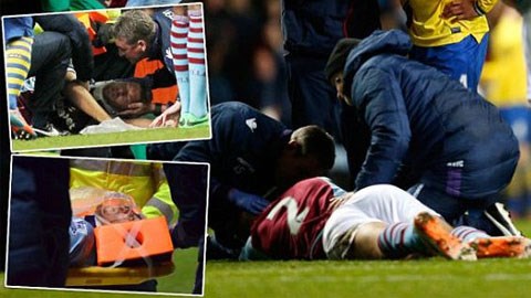 Baker chấn thương nặng bởi cú sút của sao trẻ Arsenal