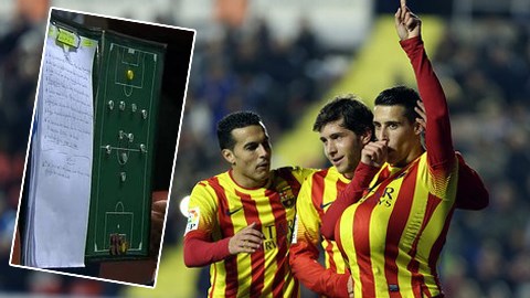 Barca bị camera phát hiện chơi… 4-4-1-1?
