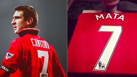 Mata từng sở hữu chiếc áo số 7 của Eric Cantona