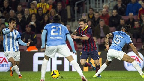 Barca 3-0 Malaga: Messi tịt ngòi, Blaugrana vẫn đòi lại ngôi đầu