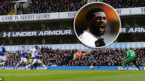 Tottenham 1-0 Everton: Adebayor mang về 3 điểm quý giá cho Spurs