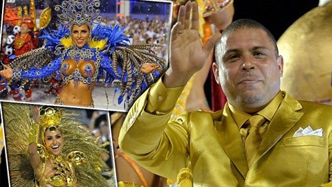Ronaldo "béo" vàng chóe trong lễ hội Carnival