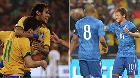 Neymar ghi hat-trick trong 2 màu áo Brazil khác nhau
