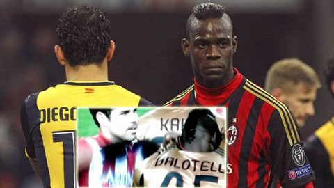 Dẹp bỏ "thù cũ", Diego Costa và Balotelli đổi áo cho nhau