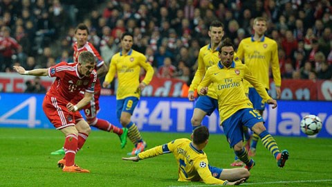 Bayern 1-1 Arsenal (chung cuộc 3-1): Không đủ cho Pháo thủ