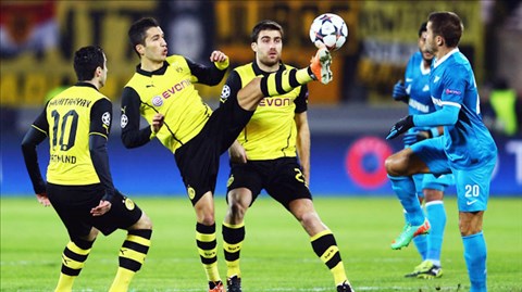 02h45 ngày 20/3, Dortmund vs Zenit: Nhiệm vụ bất khả thi!