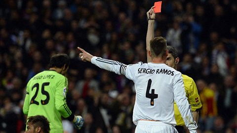 Real kháng cáo bất thành chiếc thẻ đỏ của Ramos