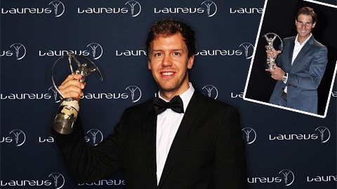 Sebastian Vettel ngỡ ngàng khi giành giải Nhân vật thể thao của năm