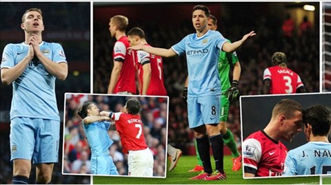 Arsenal 1-1 Man City: Man xanh lỡ ngôi đầu