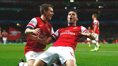 Ramsey và Giroud gây ấn tượng chẳng kém gì Podolski