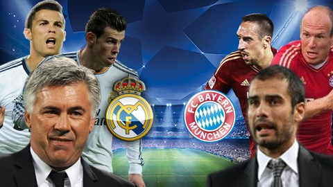 [INFOGRAPHIC] Real Madrid - Bayern Munich: Cris-Bale đối đầu Robbery