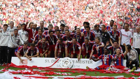 Chùm ảnh Bayern ăn mừng chức vô địch Bundesliga 2013/14