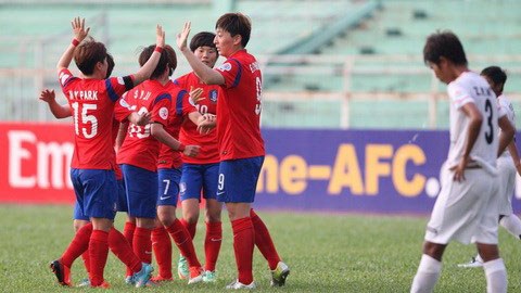VCK Asian Cup nữ 2014: Hàn Quốc thắng Myanmar với tỷ số 12-0
