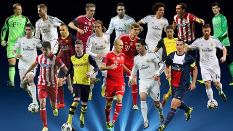 Đội xuất sắc nhất Champions League 2013/14: Sự áp đảo của La Liga và Bundesliga
