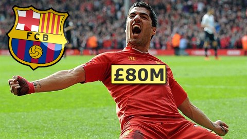 Liverpool đồng ý để Suarez ra đi nếu nhận được 80 triệu bảng