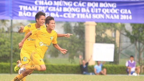 Kết thúc vòng loại U17 QG báo Bóng đá - Cúp Thái Sơn Nam 2014: SLNA bị loại