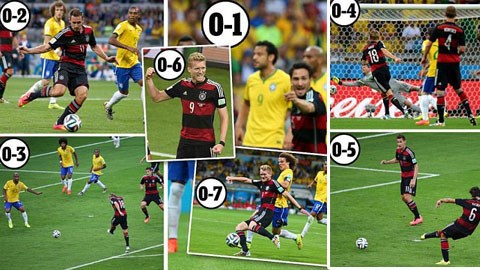 Điểm tin sáng 9/7: Vùi dập Brazil 7-1, Đức giành vé vào chung kết