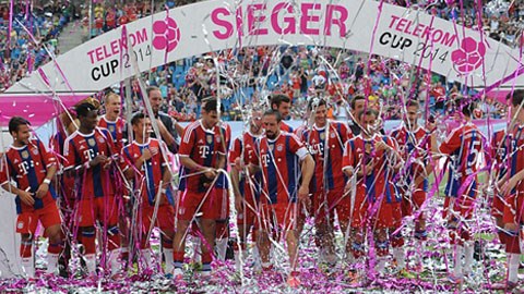 Điểm tin sáng 28/7: Thắng dễ Wolfsburg, Bayern giành Telekom Cup