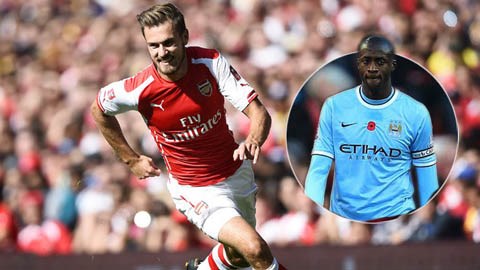 Tiền vệ hay nhất Premier League: Ramsey sẽ vượt mặt Yaya Toure
