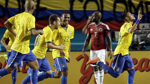 Brazil 1-0 Colombia: Neymar tặng Dunga "quà" ra mắt
