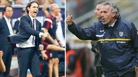 Cuối tuần này Parma đụng Milan: Donadoni tái ngộ Inzaghi